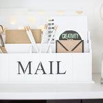 Load image into Gallery viewer, White Wooden Mail Organizer - 3 Tier
