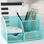 Load image into Gallery viewer, Fontvieille Unique Metal Aqua Desk Organizer with Drawer
