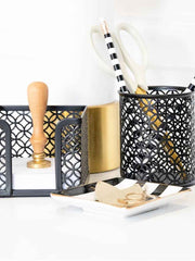 Load image into Gallery viewer, Riviera 6 Piece Black Desk Organizer Set
