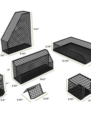 Load image into Gallery viewer, Riviera 6 Piece Black Desk Organizer Set
