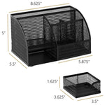 Load image into Gallery viewer, Fontvieille Unique Metal Black Desk Organizer with Drawer
