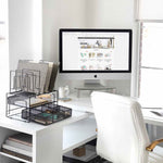 Load image into Gallery viewer, Fontvieille Desk Organizer with File Sorters and Drawer - Black
