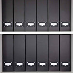 Load image into Gallery viewer, Foldable Magazine File Holder with Leather Label Holder - Set of 6 - Black
