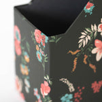 Load image into Gallery viewer, Foldable Magazine File Holder with Gold Label Holder - Set of 4 - Floral and Black
