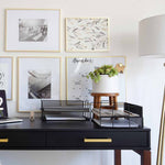 Load image into Gallery viewer, Stackable Paper Trays with Accessory Tray - 4 Tier - Black Metal Mesh - Letter Size
