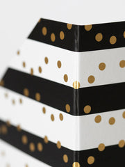 Load image into Gallery viewer, Foldable Magazine File Holders with Gold Label Holder - Set of 4 - Black and Gold
