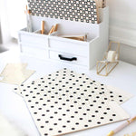 Load image into Gallery viewer, Decorative File Folders - 1/3 Cut Tabs - Letter Size - Set of 12 - 2 Each of 6 Cute Patterns with Gold Foil - (Geometric White Black Gold)
