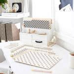 Load image into Gallery viewer, Decorative File Folders - 1/3 Cut Tabs - Letter Size - Set of 12 - 2 Each of 6 Cute Patterns with Gold Foil - (Geometric White Black Gold)
