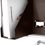 Load image into Gallery viewer, Foldable Magazine File Holder with Leather Label Holder - Set of 6 - Brown
