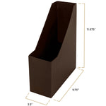 Load image into Gallery viewer, Foldable Magazine File Holder with Leather Label Holder - Set of 6 - Brown
