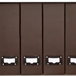 Load image into Gallery viewer, Foldable Magazine File Holder with Leather Label Holder - Set of 6 - Brown
