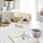 Load image into Gallery viewer, White Wooden Mail Organizer - 3 Tier
