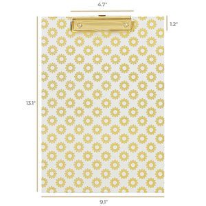 Set of 4 Decorative Clipboards with Light Cream Patterns