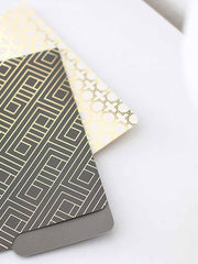 Load image into Gallery viewer, Decorative File Folders - 1/3 Cut Tabs - Letter Size - Set of 12 - 2 Each of 6 Cute Patterns with Gold Foil (Dark Gray and Cream)
