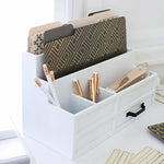 Load image into Gallery viewer, Decorative File Folders - 1/3 Cut Tabs - Letter Size - Set of 12 - 2 Each of 6 Cute Patterns with Gold Foil (Dark Gray and Cream)
