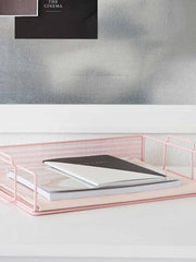 Load image into Gallery viewer, Fontvieille Stackable Pink Paper Tray - Set of 2 - Letter Size
