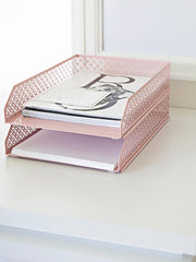Load image into Gallery viewer, Riviera Stackable Pink Paper Tray - Set of 2 - Letter Size

