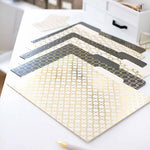 Load image into Gallery viewer, Decorative File Folders - 1/3 Cut Tabs - Letter Size - Set of 12 - 2 Each of 6 Cute Patterns with Gold Foil (Dark Gray and Cream)

