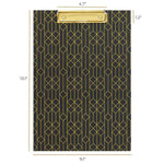 Load image into Gallery viewer, Set of 4 Decorative Clipboards with Dark Geometric Patterns and Gold foil
