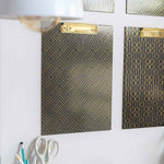 Load image into Gallery viewer, Set of 4 Decorative Clipboards with Dark Geometric Patterns and Gold foil
