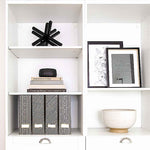 Load image into Gallery viewer, Foldable Magazine File Holder with Gold Label Holder - Set of 4 - Dark Grey and Gold
