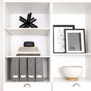 Load image into Gallery viewer, Foldable Magazine File Holder with Gold Label Holder - Set of 4 - Dark Grey and Gold
