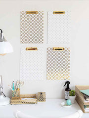 Load image into Gallery viewer, Set of 4 Decorative Clipboards with Light Cream Patterns
