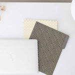 Load image into Gallery viewer, Decorative File Folders - 1/3 Cut Tabs - Letter Size - Set of 12 - 2 Each of 6 Cute Patterns with Gold Foil (Dark Gray and Cream)
