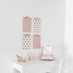 Load image into Gallery viewer, Decorative Set of 4 Rose Gold Clipboards
