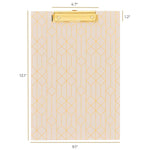 Load image into Gallery viewer, Set of 4 Decorative Clipboards with Light Pink Patterns and Gold Foil
