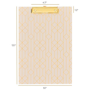 Load image into Gallery viewer, Set of 4 Decorative Clipboards with Light Pink Patterns and Gold Foil
