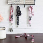 Load image into Gallery viewer, Pink Lanyard Keychain for Women Girls - 4 Pcs Set - 4 Cute Designs
