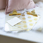 Load image into Gallery viewer, Decorative Clipboard - Set of 4 Gold Clipboards
