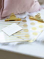 Load image into Gallery viewer, Decorative Clipboard - Set of 4 Gold Clipboards