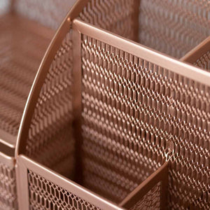 Load image into Gallery viewer, Fontvieille Unique Metal Rose Gold Desk Organizer with Drawer
