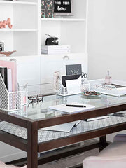 Load image into Gallery viewer, Riviera 6 Piece White Desk Organizer Set
