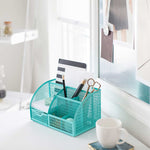 Load image into Gallery viewer, Fontvieille Unique Metal Aqua Desk Organizer with Drawer

