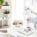 Load image into Gallery viewer, White Wooden Mail Organizer - 3 Tier
