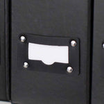 Load image into Gallery viewer, Foldable Magazine File Holder with Leather Label Holder - Set of 6 - Black
