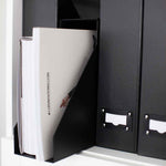 Load image into Gallery viewer, Foldable Magazine File Holder with Leather Label Holder - Set of 6 - Black
