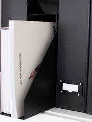 Load image into Gallery viewer, Foldable Magazine File Holder with Leather Label Holder - Set of 6 - Black
