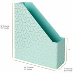 Load image into Gallery viewer, Foldable Magazine File Holder with Gold Label Holder - Set of 4 - Pink and Aqua
