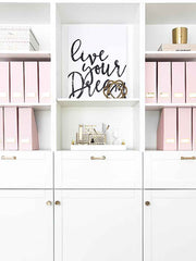 Load image into Gallery viewer, Foldable Magazine File Holder with Gold Label Holder - Set of 6 - Pink