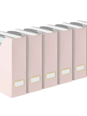 Load image into Gallery viewer, Foldable Magazine File Holder with Gold Label Holder - Set of 6 - Pink