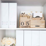 Load image into Gallery viewer, Foldable Magazine File Holder with Leather Label Holder - Set of 6 - White
