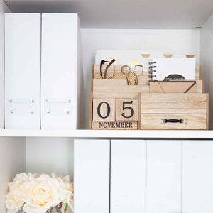 Load image into Gallery viewer, Foldable Magazine File Holder with Leather Label Holder - Set of 6 - White
