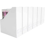 Load image into Gallery viewer, Foldable Magazine File Holder with Leather Label Holder - Set of 6 - White
