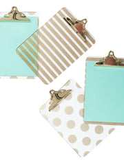 Load image into Gallery viewer, Decorative Clipboard - Set of 4 Gold Clipboards