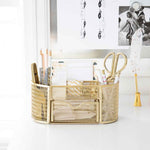 Load image into Gallery viewer, Fontvieille Gold Desk Organizer with Drawer
