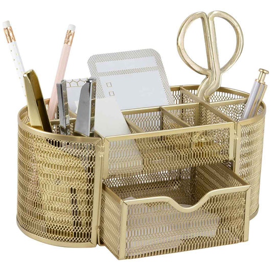 BLU Monaco Gold Desk Organizer